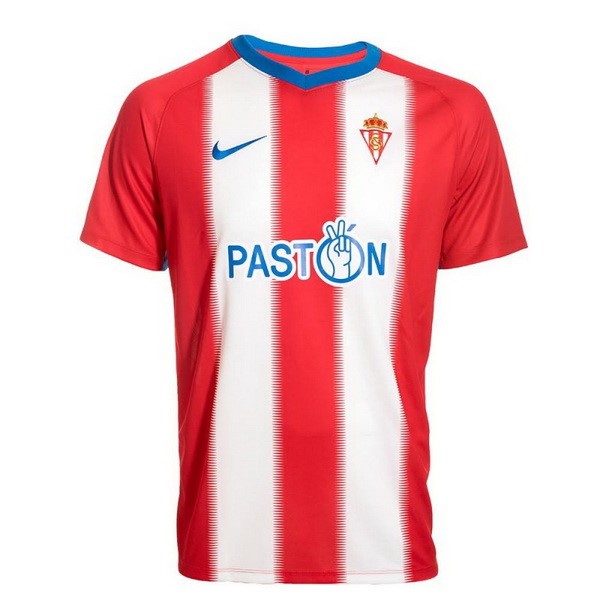 Maillot Football Sporting De Gijón Domicile 2018-19 Rouge